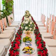 1/2 Stücke 230cm künstliche Rosenranke, künstliche Blumengirlande, Rosen-Efeu-Ranke, Seidenrosenpflanze mit grünen Blättern, Hintergrunddekoration für Heimdekoration, Raumdekoration, Hochzeitsdekoration, Wanddekoration, Schlafzimmerdekoration, Tischdekoration, Innen- und Außendekoration, künstliche Pflanzenranken, Herbst-Heimdekoration, Halloween-Dekoration - Verschiedenfarbig - Übersicht 2