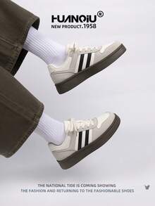 HUANQIU 2025 New Women's Shoes, Hiking Shoes, Ladies' Sports Shoes, Chunky Sneakers, Mesh Breathable White Shoes, Versatile, Light And Comfortable, Lace-Up Soft-Soled Casual Shoes, Running Shoes, White Four Seasons Shoes