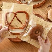 100 个饼干袋，用于包装、烘焙袋、自封玻璃纸袋、可重复密封玻璃纸袋、零食袋，或包装饼干、礼品、礼品、产品、糖果