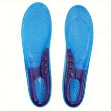 1 Paar Gel-Einlegesohlen mit Fußgewölbeunterstützung - Blau & Lila, atmungsaktiv & stoßabsorbierend für Herren und Damen Laufschuhe, anpassbare Passform (Farbe und Stil zufällig)