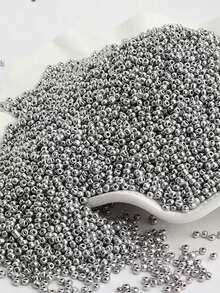 10g/Approx. 1000pcs, 0.36oz, 2mm Uniform Vintage Style Electroplated Beads, Suitable For DIY Jewelry Making And Embroidery Crafts - Multicolor - View 7