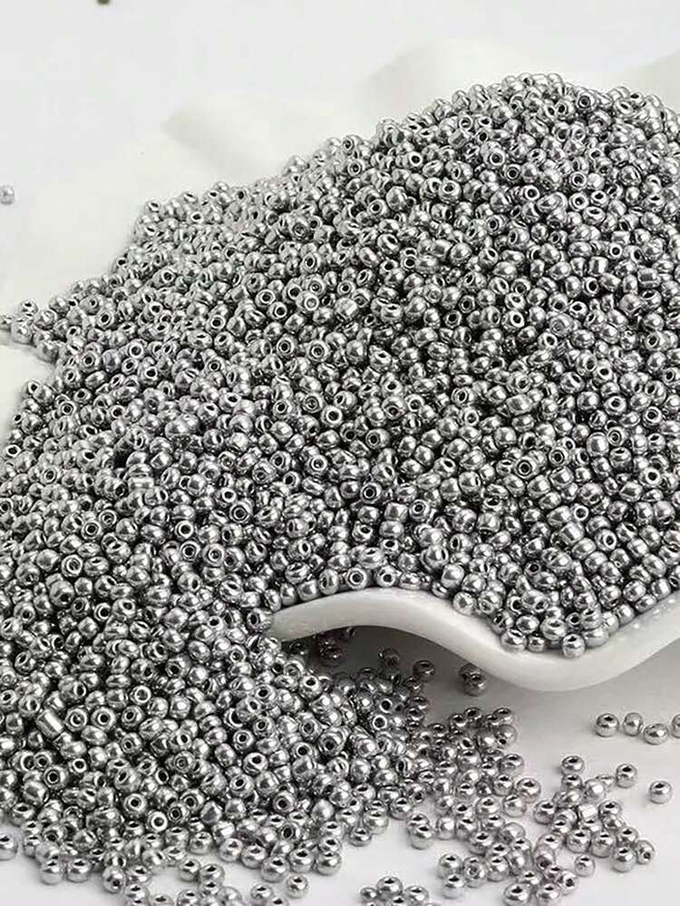 10 克/约 1000 件 0.36 盎司 2 毫米均匀复古风格电镀玻璃珠，适合 DIY 珠宝制作和刺绣工艺品 - 彩色 - 查看 7