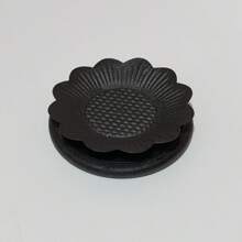 Creative Bamboo Luxury Matte Black Flower Candlestick Candle Holder Fragrance Candle Decorative Base, Elegant Ambiance