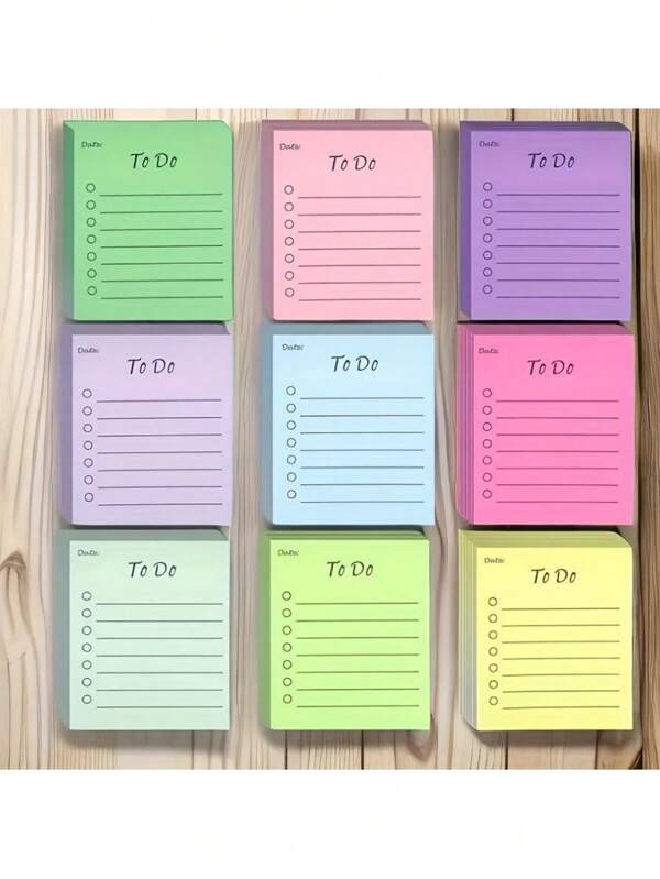 1/3pcs Random Color Striped Memo Pad - Cute Creative Memo Book, Office Stationery Notepad, 50 Sheets/Book, Tear-Off Sticky Notes, DIY Memo, Colorful Quick Note, Portable & Easy To Use, Suitable For Students, Office, Home And School - Ideal For Party Favors, Holidays, Birthdays And Back To School Gifts