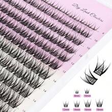 Lash Clusters Extensions 240pcs Individual Lashes 14-18mm Mixed Long Natural Look DIY Eyelash Extension Supplies C Curl Individual Eyelashes Faux Mink Cluster Lashes 0.07 (40D-0.07C-14-18mm)