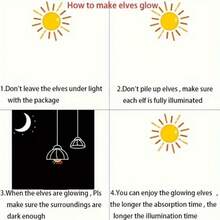 201 piezas/100 piezas Decoración brillante en la oscuridad de rocas de resina luminosa para decorar el jardín, el patio, el acuario, la boda, el tanque de peces - Multicolor - Ver 5