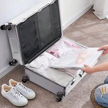 Carry-On Luggage,  Silver Two-Piece Hard Shell Rolling Suitcase, Expandable And Lightweight, With Universal Wheels, TSA Lock, Suitable For Travel, Business Trip, Hospital Stay, Vacation - Bạc - Xem 4