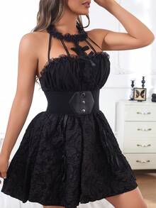 1 pieza Cinturón elástico de cintura casual de talla grande para mujeres, verano, escuela, otoño, Halloween - 1 artículo - Ver 3