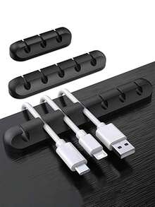 1pc Multifunctional Desktop Cable Organizer, Black Wire Manager, Data Cable Storage Holder Back To School