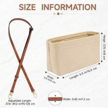 Adjustable Shoulder Strap Accessory For Le Pliage Mini Bag Upgrade, 95-124cm Length, Durable Synthetic Fiber Material, No Punching, Handheld Or Crossbody, With Purse Organizer Available In 4 Pcs/Set, 3Pcs/Set, Single Buckle Women DIY Gift - Brown - View 7