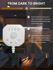 运动传感器霓虹灯带暖色/白色霓虹灯柔性条 | USB 供电 LED 灯 1-5 米长,用于花园、楼梯、走廊、卧室装饰的室内/室外照明 - 多色 - 查看 9