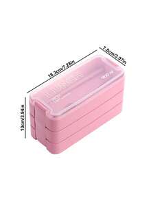 1 Set Bento Box Set, 3-In-1 Bento Box Set, 3 Compartments Container, Adult Lunch Box With Separators, Utensils, Microwave And Dishwasher Friendly, Suitable For Lunch, Snack, School And Travel School Supplies,Back To School - Multicolor - View 7