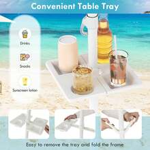 7.2 FT Portable Beach Umbrella Tilt Sand Anchor Cup Holder With Carry Bag Green - màu xanh lá - Xem 9
