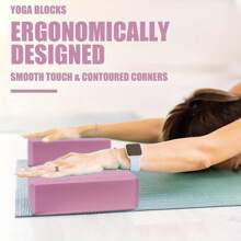 2pcs, Yoga Blocks, Soft Non-Slip Yoga Bricks For Yoga, Pilates, Meditation