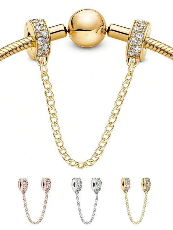 1 Stück Glücksbringer Clip Stopper Perlen Positionierung Schnalle Charm Anhänger Kugel, geeignet für europäische und amerikanische Armbänder Frauenschmuck