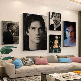 1pc|3pcs Wall Art Poster With Frame|Frameless Ian Somerhalder Classic Anime Poster Print And Poster Decoration