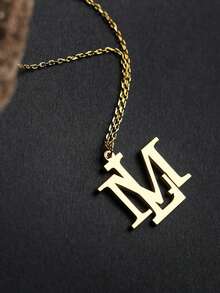 Customized Gold Letter Necklace - Silver Letter Necklace - Personalized Letter Necklace - Mother's Day Gift - Christmas Gift - Gift For Mom - Father's Day Gift