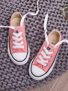 Tenis bebé niño niña hecho en México zapatito choclo unisex casual urbano primeros pasos 12mx-21mx lona blanco rojo verde rosa - Rosa Oxidada - Ver 1