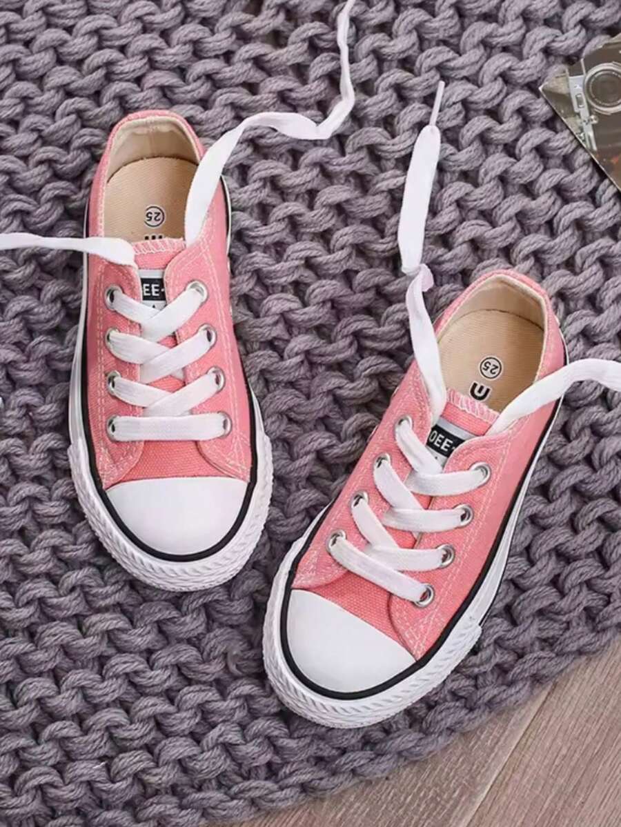 Tenis bebé niño niña hecho en México zapatito choclo unisex casual urbano primeros pasos 12mx-21mx lona blanco rojo verde rosa - Rosa Oxidada - Ver 1
