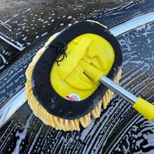 3 Section Car Wash Mop Head Microfibre Telescopic Cleaning Brush Wash Cleaner