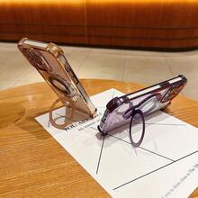 鹅颈式手机支架，兼容 、Android 手机，生日、家庭、朋友戒指支架、手机握把、手机配件礼物 - 金黃 - 查看 4