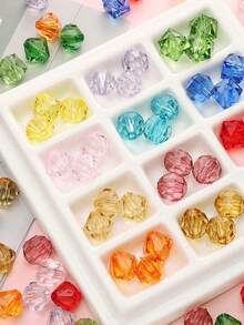 10mm Round Bead Square Bead Shaped Beads For Diy Jewelry Making, Beads For Daily Handmade Project Initial Beads, Bracelets, Necklaces, Decorative Chains, Friendship Bracelet Jewelry Making Kit Cute Things DIY Round Bead Phone Chain(About 36 To 42 Pieces) - Multicolor - View 2