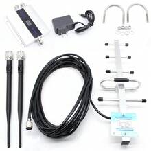 WANLECY GSM 900MHZ Mobile Phone Signal Amplifier Repeater Network Booster +Yagi Antenna - US A Type Plug(110-127V) - View 1
