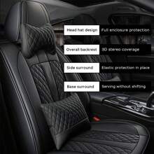 Maipula 5-Seater Car Seat Set, Complete Set Of Front And Rear Seats, PU Leather Car Seat Set, Car Seat Lining, Car Seat Protector Set, Specially Designed For Mercedes Benz Cars, Suitable For Models Including A210, A220, A250, A35, A45, With Corresponding Car Accessories And Fashionable Car Decoration Elements Inside. (001)