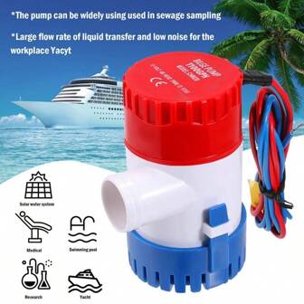 Bilge Water Pump 1100GPH Submersible Replacement For Boat RV Marine Bait Tank AU