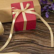 1 Roll 22m/72ft Champagne Gold Wedding Decoration Ribbon, Multi-Functional Ribbon, Silk Ribbon For DIY Crafts, Suitable For Gift Box Packaging, Invitations, Floral Design, Festival And Party Decorations, Baking Packaging, Bouquet Ribbons,Suitable For Many Occasions, Birthdays Party Decorations, Mother's Day, Valentine's Day, Weddings Scene Layout