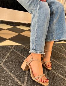 sandalias de tacon  Bohemio    Brillante - Oro rosa - Ver 1