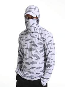 夏季户外钓鱼防晒服海钓冰丝路亚透气户外皮肤衣骑行服 - 彩色 - 查看 10