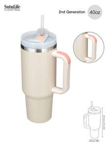 1个40盎司可重复使用真空保温水瓶，带提手、防漏盖和吸管，可长时间保温/保冷。 - 40盎司 - 查看 15