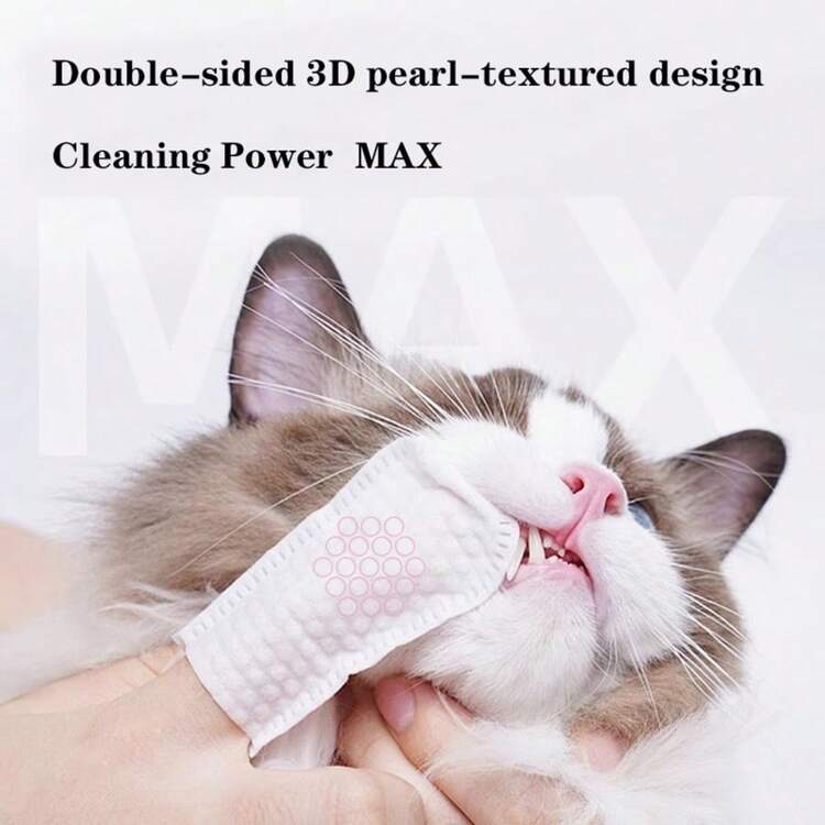 50pcs/100pcs/200pcs Disposable Pet Dental Finger Sleeves Dog Toothbrush Finger Covers Cat Finger Sleeves Wet Wipes Oral Care Products, Soft, Gentle, Non-Irritating For All Sizes And Breeds Of Dogs & Cats, Essential Pet Supplies, Grooming Essentials | Gentle Cleaning Towels | Soft Texture - Multicolor - View 4