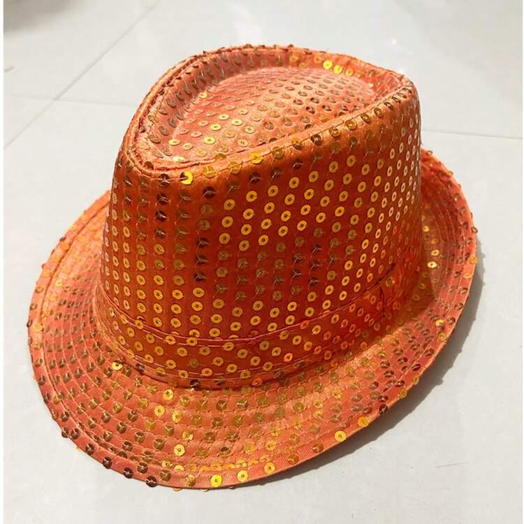 Mũ Jazz cho người lớn và trẻ em dùng để biểu diễn trên sân khấu có đính sequin, cho Ngày thiếu nhi, Chương trình khiêu vũ, Tiệc ngày lễ, Làm quà tặng cho nam và nữ trong lễ Halloween - A - Xem 24