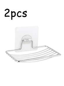 Suport pentru săpunieră cu design de drenaj, suport pentru burete de chiuvetă, săpunieră, rezistent la rugină și impermeabil, instalare ușoară, organizator de baie, fără găurire, organizator de duș, pentru depozitare în baie și decor interior și bucătărie