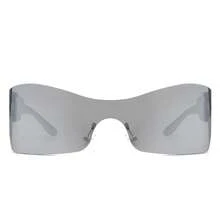 Futuristic Wrap-Around Square Sunglasses – Flat Top Mirrored Shades For A Modern Look