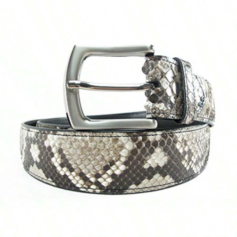 PELGIO パイソン革のベルト 自然色 穴なし Natural - 写真の通り - チェックする 1