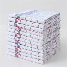 2/4/6/8/12 pièces Chiffons de nettoyage, 2 couleurs Serviettes de cuisine, Serviettes de cuisine à motif quadrillé, 100% coton à rayures et à carreaux Serviettes de cuisine, carreaux bleus, carreaux rouges, carreaux noirs, pour la cuisine et la salle à manger, fournitures de cuisine
