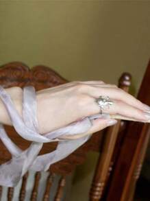 1 Pieza Anillo de mujer con diseño de tetera de bailarina retro exquisita, regalo de joyería personalizado y de moda creativa