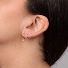 3 Pcs Hypoallergenic Stainless Steel Earrings Sets For Multiple Ear Holes,Suitable For Women, Exquisite 14K Plated Small Gold Hoop Earrings, Hypoallergenic Lightweight Earrings, Suitable For Sensitive Ears, Everyday Earrings, Suitable For Cartilage Piercings, Women's Girl Jewelry Gifts