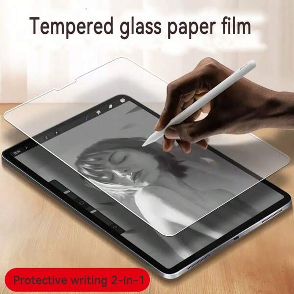 1pc - IPad Glass-Like Paper Screen Protector Compatible With IPad Pro 11, Air 11, 13 2024 2025 11th Gen (A16), 9H Tempered Glass Paper Film Screen Protector Compatible With IPad Air 1/2 9.7", 10.2" 2022, 12.9" Gift For Birthday, Family, Friends Pad Screen Protector, Pad Accessories