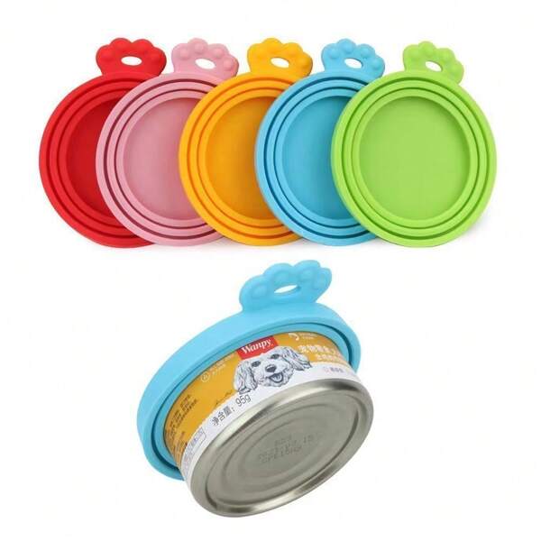 2PCS/3PCS Cat/Dog Can Lid Silicone Airtight Food Storage Cover, Keeps Pet Food Fresh