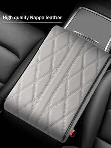 汽车扶手垫增高垫菱格皮革加宽加厚中控台通用车载记忆棉扶手箱垫 - 均碼 - 查看 3