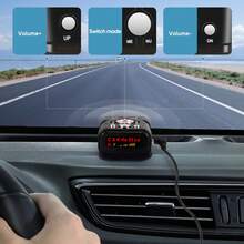 360° Wireless Radar Detector For Cars, With Speed Camera Detection, Voice Alerts, Quick Reaction, Real Time Vehicle Speed Alert, Great For Safer Driving - Negro - Ver 6