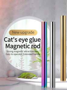 1 件猫眼指甲磁棒圆柱形磁铁适用于猫眼 UV 凝胶抛光雪光闪光效果工具美甲设计工具、美甲用品、美甲工具、美甲工具、返校、指甲、按压指甲的美甲工具