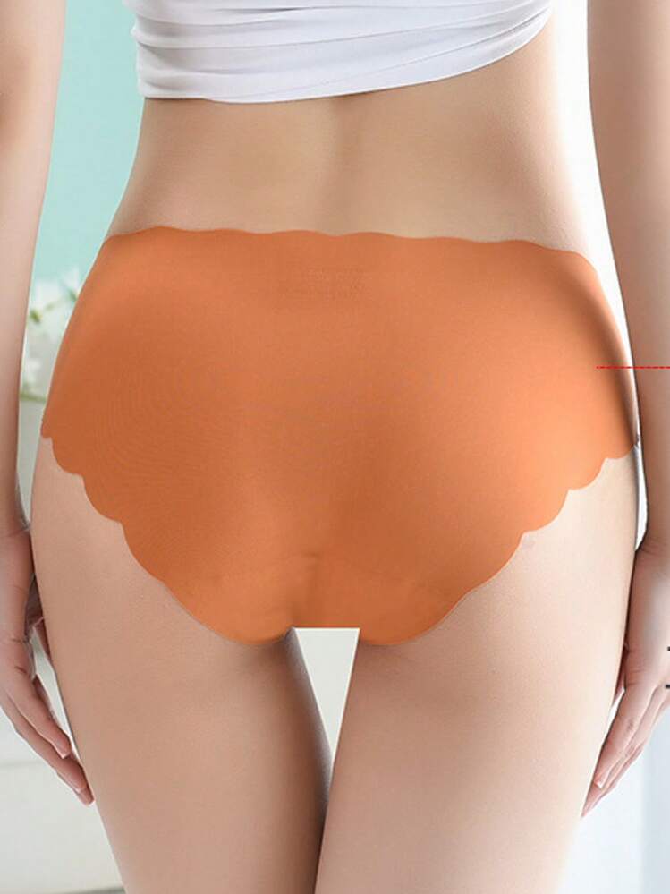 8 件女士无缝内裤，透气中腰棉质三角裤，适合女孩，加大码 - 彩色 - 查看 3
