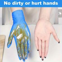 Puderfreie blaue Einweg-Nitrilhandschuhe, strapazierfähige Haushaltsreinigungshandschuhe, latexfreie wasserundurchlässige antistatische Multifunktionshandschuhe, latexfrei, für Haarfärbungen, Schönheitssalons, Küche, Kochen, Malen, Basteln, Haushaltsreinigung, Küche, Bad, Zuhause, Haushaltsartikel, Geschenke, Partyzubehör, in den Größen S, M, L, XL erhältlich