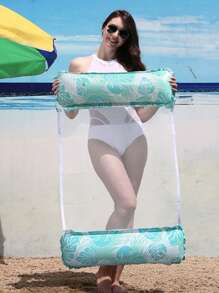 1 pieza Silla de agua inflable, suministros para fiestas de piscina y playa de verano para adultos, regalo de verano perfecto, balsa de natación para adultos para diversión y relajación en vacaciones, hamaca de agua multifuncional
