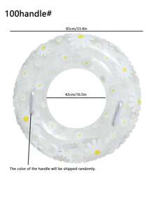 1 Piece Floral Pattern Inflatable Swim Ring, Perfect For Outdoor Pool, Beach, Party - Adult Perfect Summer Gift, Outdoor Swimming Accessories|Decorative Swimsuitenergetic Pool Floating Device